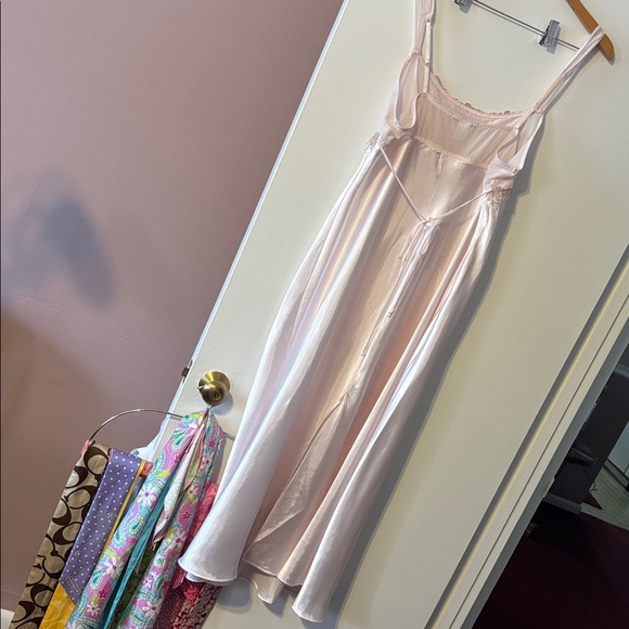 Vintage Y2K Princess Slip Dress Long Maxi Gown Blush Pink Renaissance Girly 90 L - Picture 4 of 17